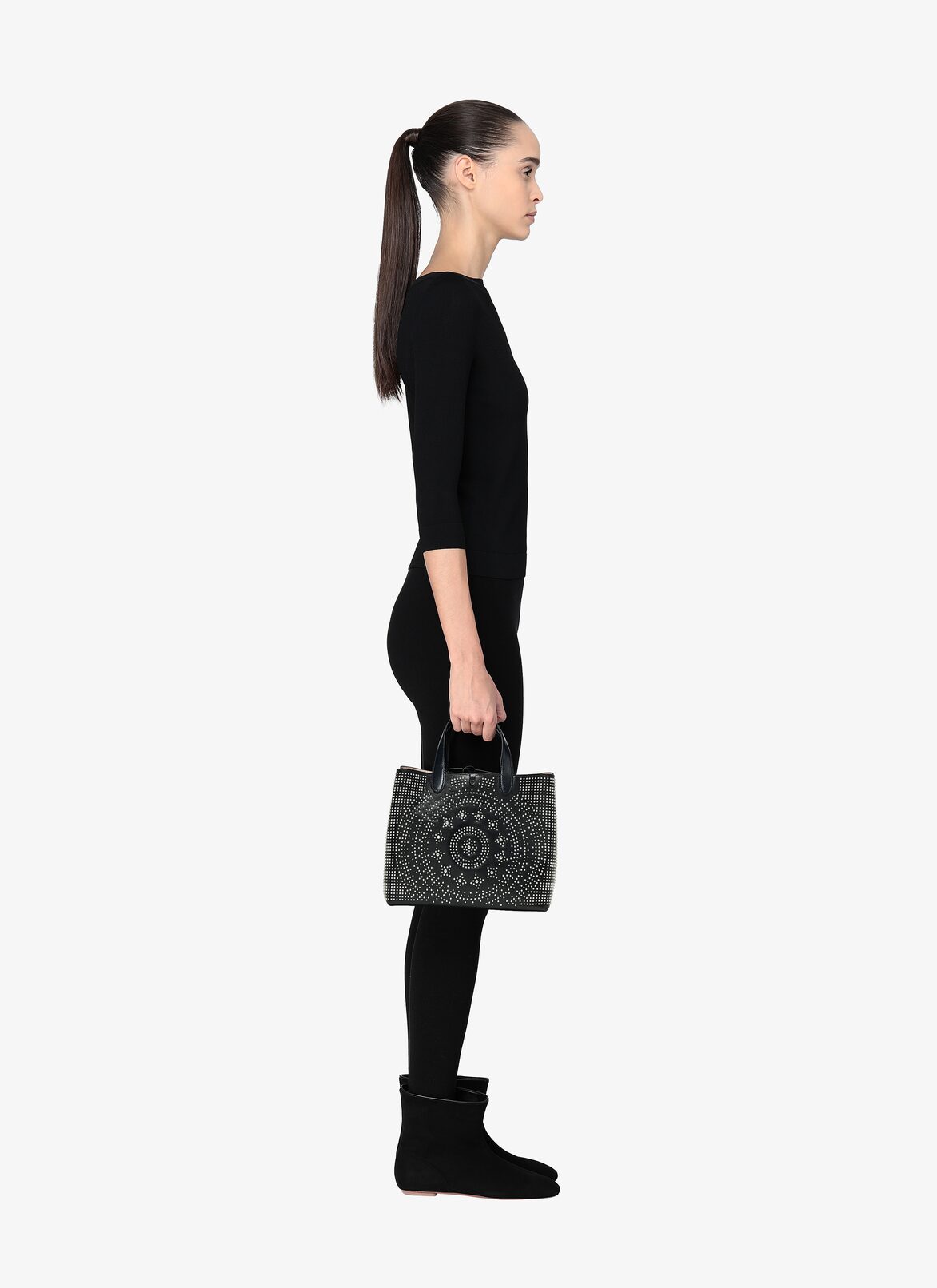 Frida 24 Tote Bag ALAÏA NIGHT BLUE FRIDA 24 TOTE BAG